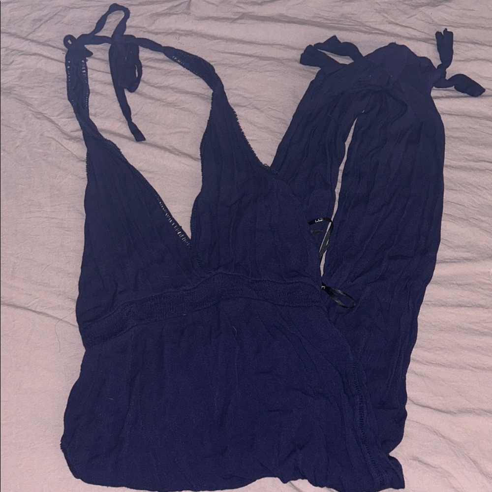 Lulus Small Navy Blue Jumpsuit